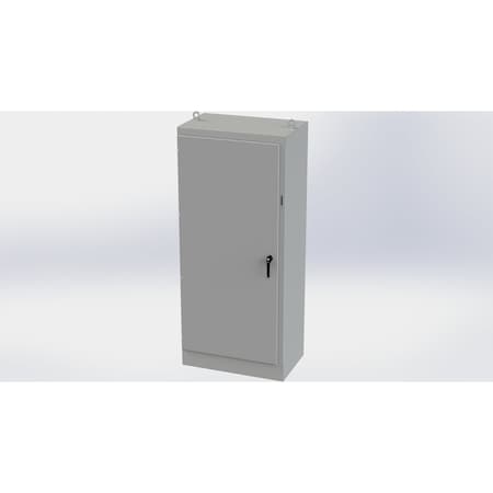 Saginaw Control & Engineering 3 Point Latch with Coinproof/Padlock Handle Electrical Enclosures, 90 in H, 24 in D, 39-1/2 in W SCE-90XM4024